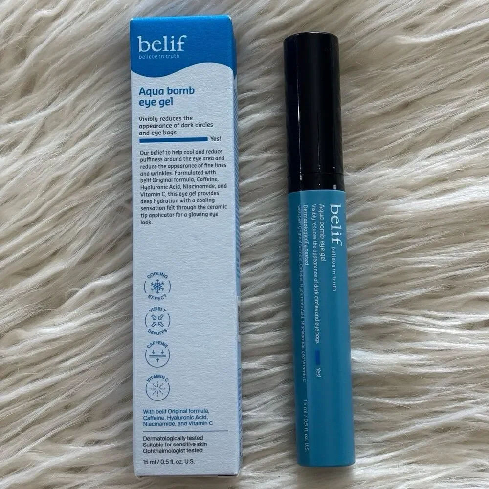 belif Aqua Bomb Depuffing Eye Gel with Caffeine + Hyaluronic Acid